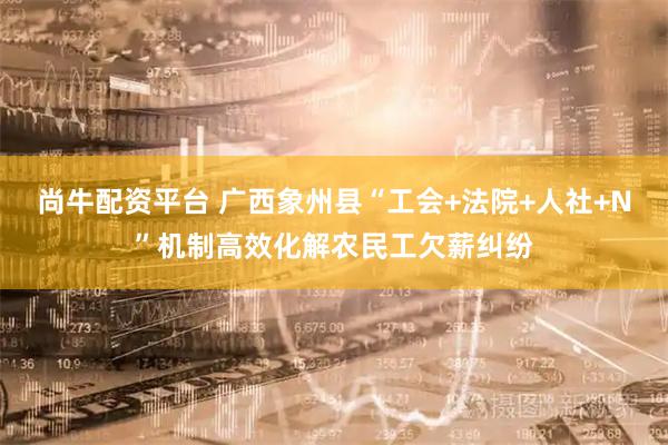 尚牛配资平台 广西象州县“工会+法院+人社+N”机制高效化解农民工欠薪纠纷